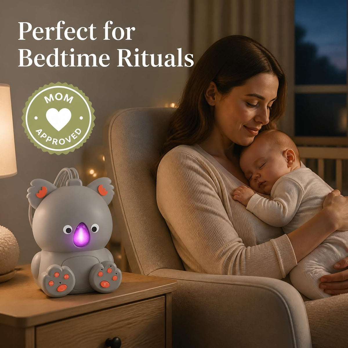 Portable White Noise Baby Sound Machine with Bluetooth Speaker and Timer