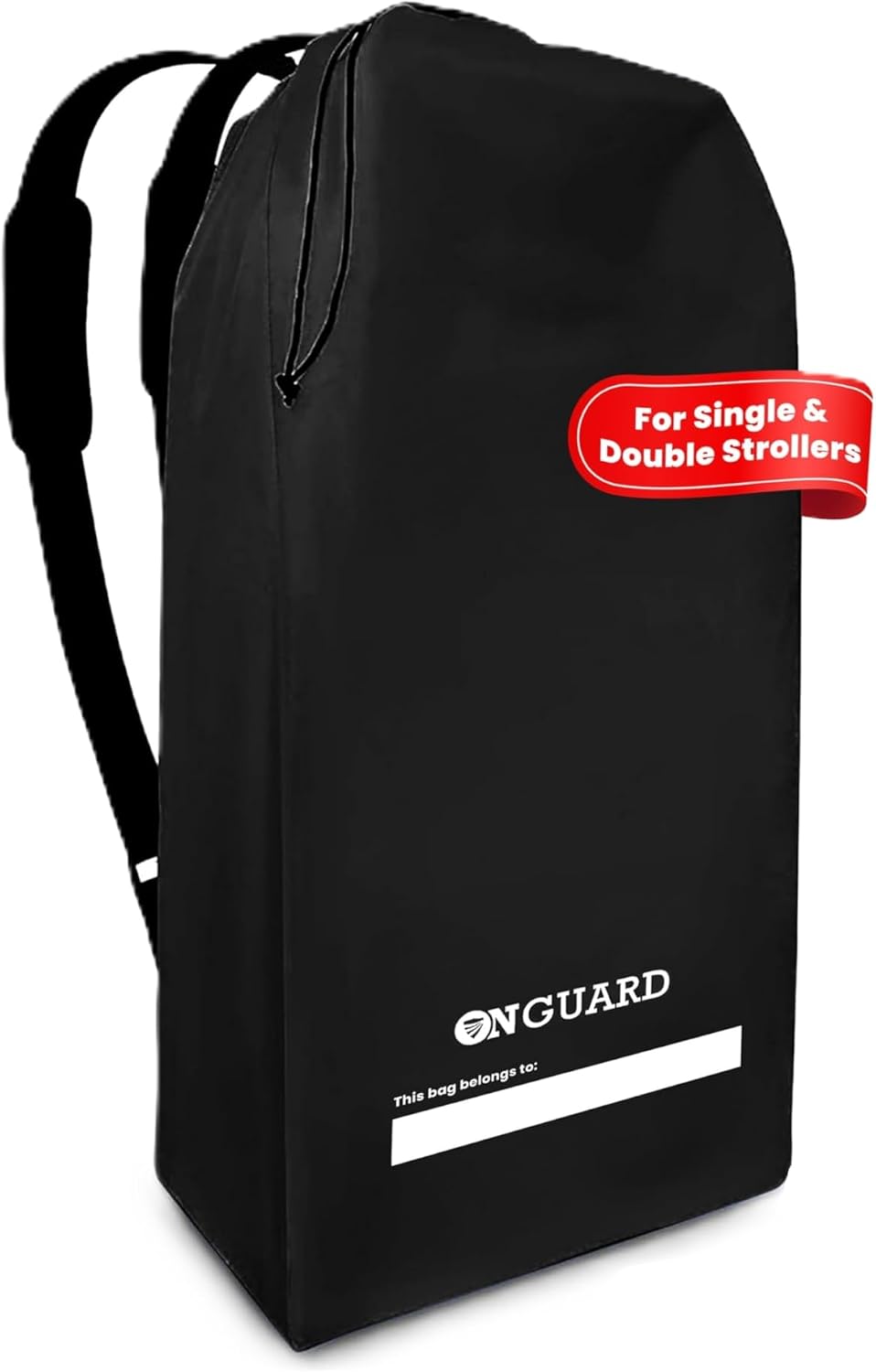 Waterproof Single and Double Stroller Bag for Airplane - Travel Stroller Cover for Air Travel and Storage - Gate Check Bag Backpack- Baby Airplane Essentials - Black