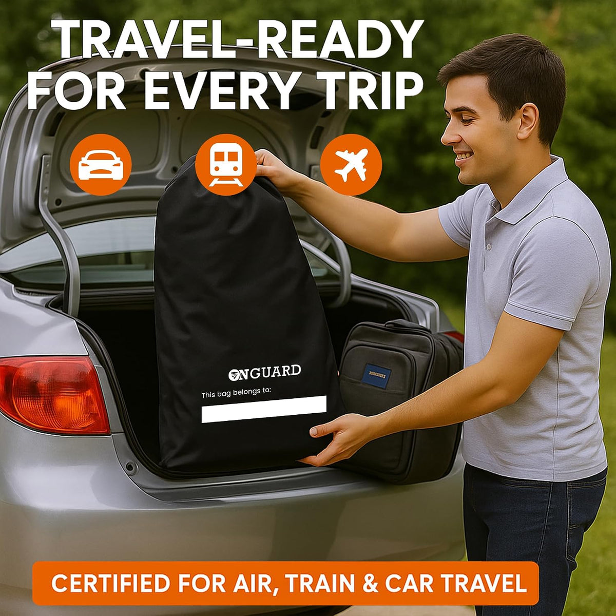 Waterproof Single and Double Stroller Bag for Airplane - Travel Stroller Cover for Air Travel and Storage - Gate Check Bag Backpack- Baby Airplane Essentials - Black