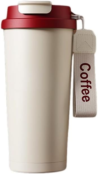 Travel Coffee Mug, 17oz Insulated Leakproof Coffee Cup with Lid, 3-In-1 Double Wall Vacuum Travel Mug, Stainless Steel Office Cup (Red)