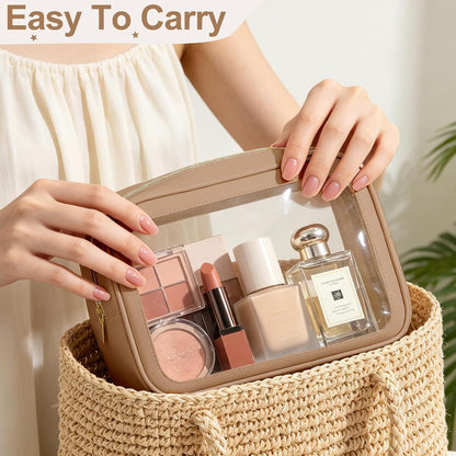 5PCS Diaper Bag Organizer Pouch, Clear TPU Waterproof Organizer Zipper Bags, Cosmetic Bag Set, TSA Approved Toiletry Bags, Travel Organizer Bag for Kids and Women