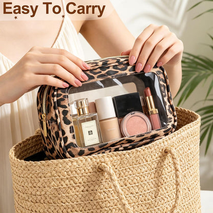 5PCS Diaper Bag Organizer Pouch, Clear TPU Waterproof Organizer Zipper Bags, Cosmetic Bag Set, TSA Approved Toiletry Bags, Travel Organizer Bag for Kids and Women