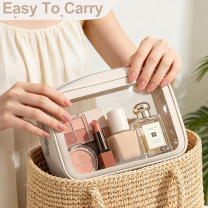 5PCS Diaper Bag Organizer Pouch, Clear TPU Waterproof Organizer Zipper Bags, Cosmetic Bag Set, TSA Approved Toiletry Bags, Travel Organizer Bag for Kids and Women