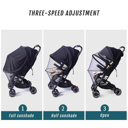 Stroller Cover for Sun - UPF50+ Canopy Extender, Breathable Shade