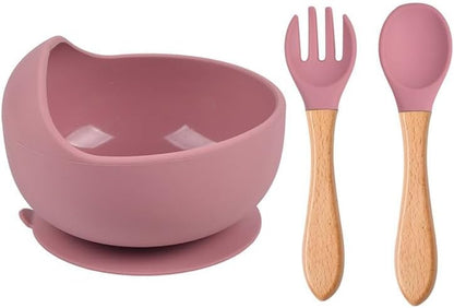 15-Piece Silicone Baby Feeding Set: Includes Suction Plates, Sippy Cup, Bowls, Utensils, Bib – Baby Led Weaning Essentials, BPA-Free, Dishwasher & Microwave Safe (Beige)