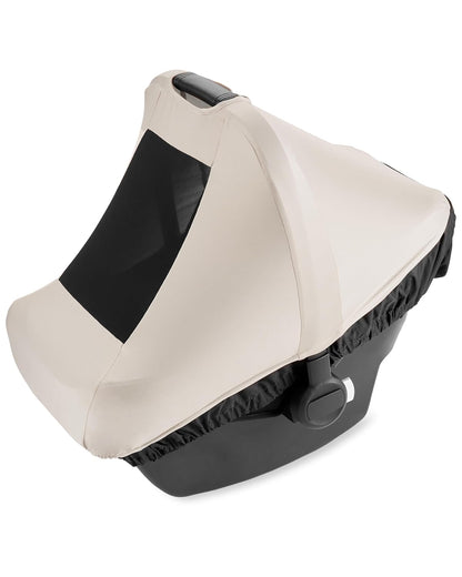 All Seasons Baby Car Seat Cover 4 in 1 Universal Fit with UPF40+ Sunshade and Water Resistant Fabric Oat