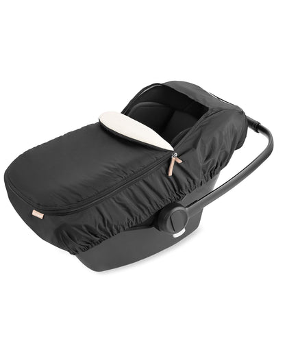 All Seasons Baby Car Seat Cover 4 in 1 Universal Fit with UPF40+ Sunshade and Water Resistant Fabric Oat