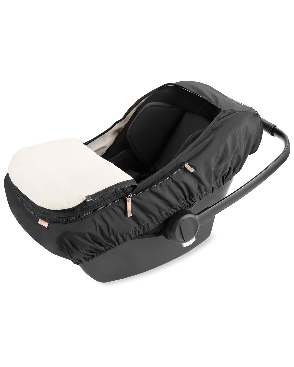 All Seasons Baby Car Seat Cover 4 in 1 Universal Fit with UPF40+ Sunshade and Water Resistant Fabric Oat