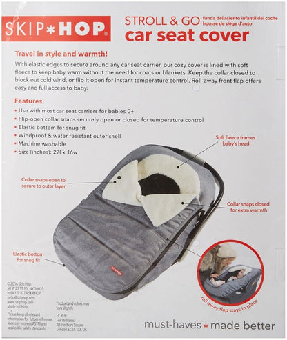 All Seasons Baby Car Seat Cover 4 in 1 Universal Fit with UPF40+ Sunshade and Water Resistant Fabric Oat
