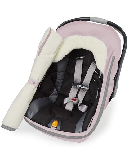 All Seasons Baby Car Seat Cover 4 in 1 Universal Fit with UPF40+ Sunshade and Water Resistant Fabric Oat