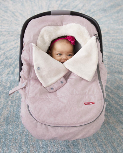 All Seasons Baby Car Seat Cover 4 in 1 Universal Fit with UPF40+ Sunshade and Water Resistant Fabric Oat