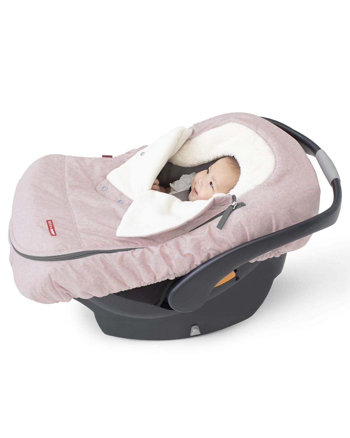 All Seasons Baby Car Seat Cover 4 in 1 Universal Fit with UPF40+ Sunshade and Water Resistant Fabric Oat
