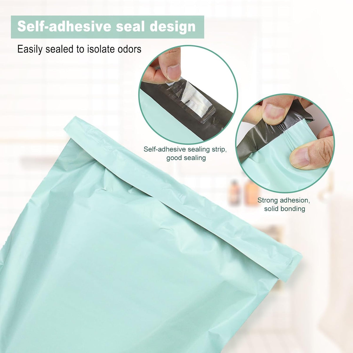 Adult Diaper Disposal,100 Pack Plastic Bag for Adult Diaper Disposal