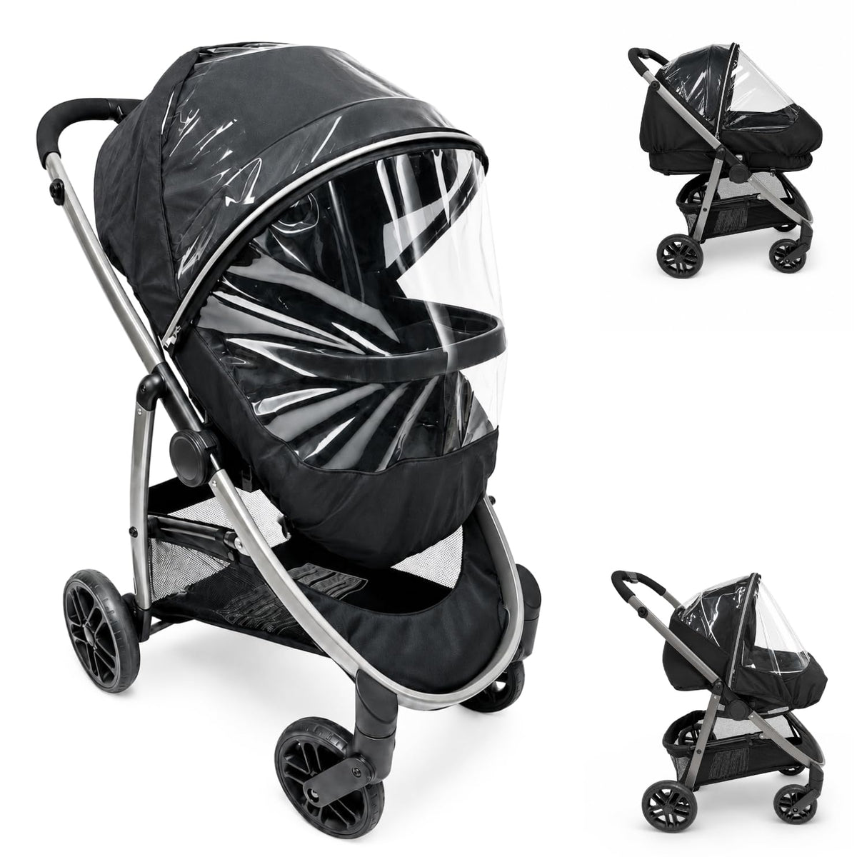 Rain Cover for Graco Modes Pramette, Modes Nest, and Modes Element - Zipper Access, Ventilation Holes, High Performance Weather Shield (Stroller Not Included)