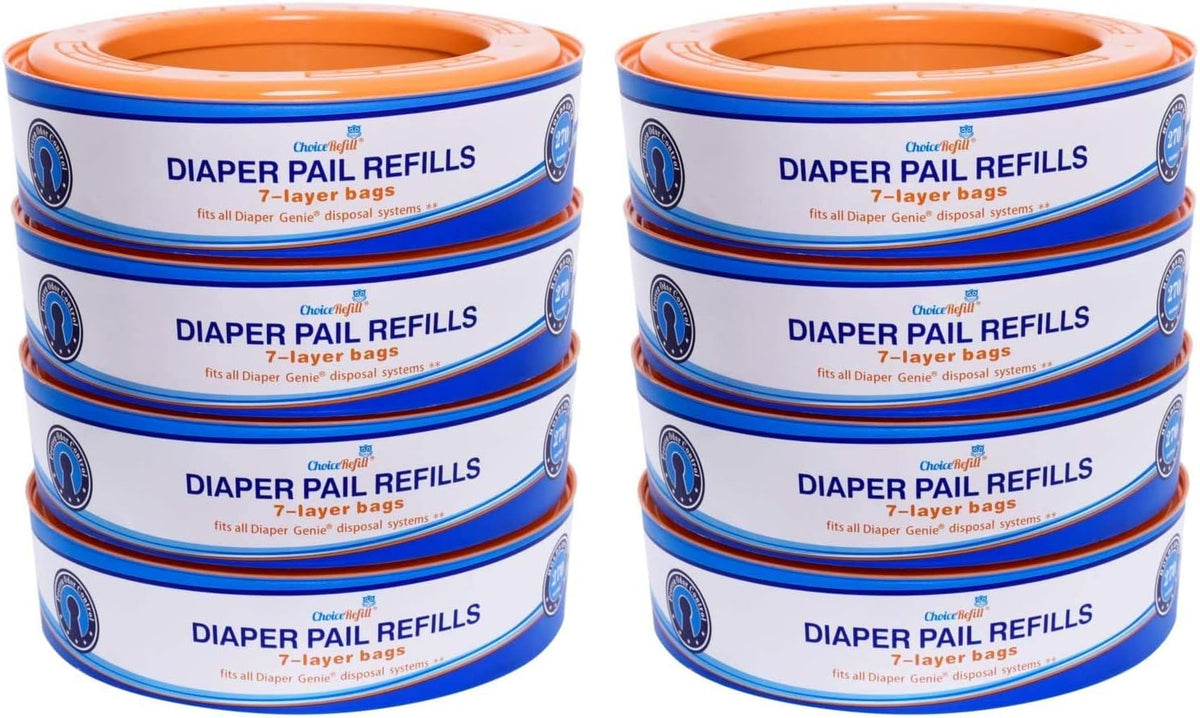 Compatible with Diaper Genie Pails, 4-Pack, 1300count
