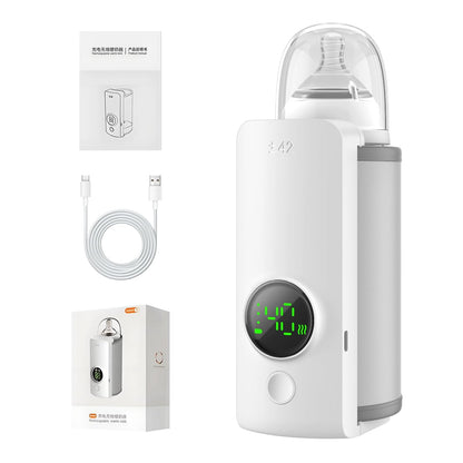 Portable Bottle Warmer, 6 Temperature Settings,6000 mAh Battery