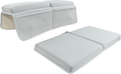 Bath Kneeler and Elbow Rest Pad - Over Tub Foam Bathtub Kneeling Pad with Storage Pockets and Suction Cups 814205
