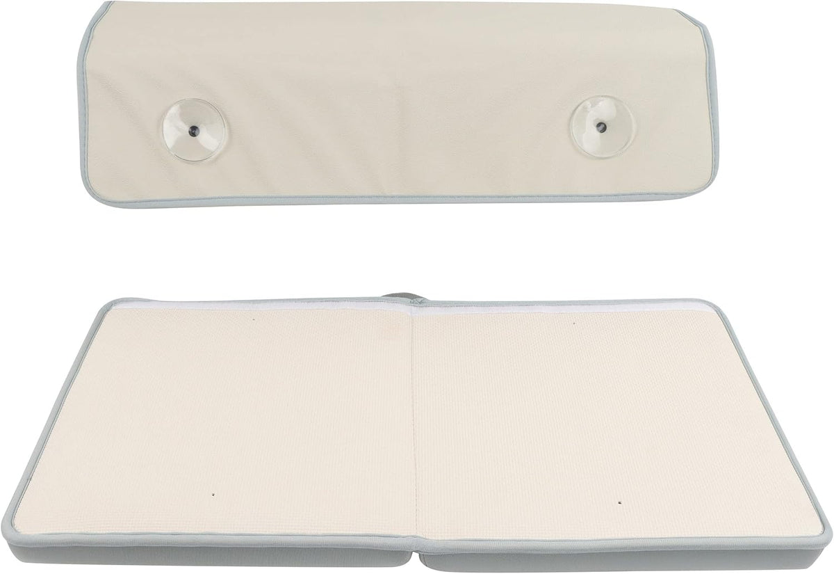 Bath Kneeler and Elbow Rest Pad - Over Tub Foam Bathtub Kneeling Pad with Storage Pockets and Suction Cups 814205