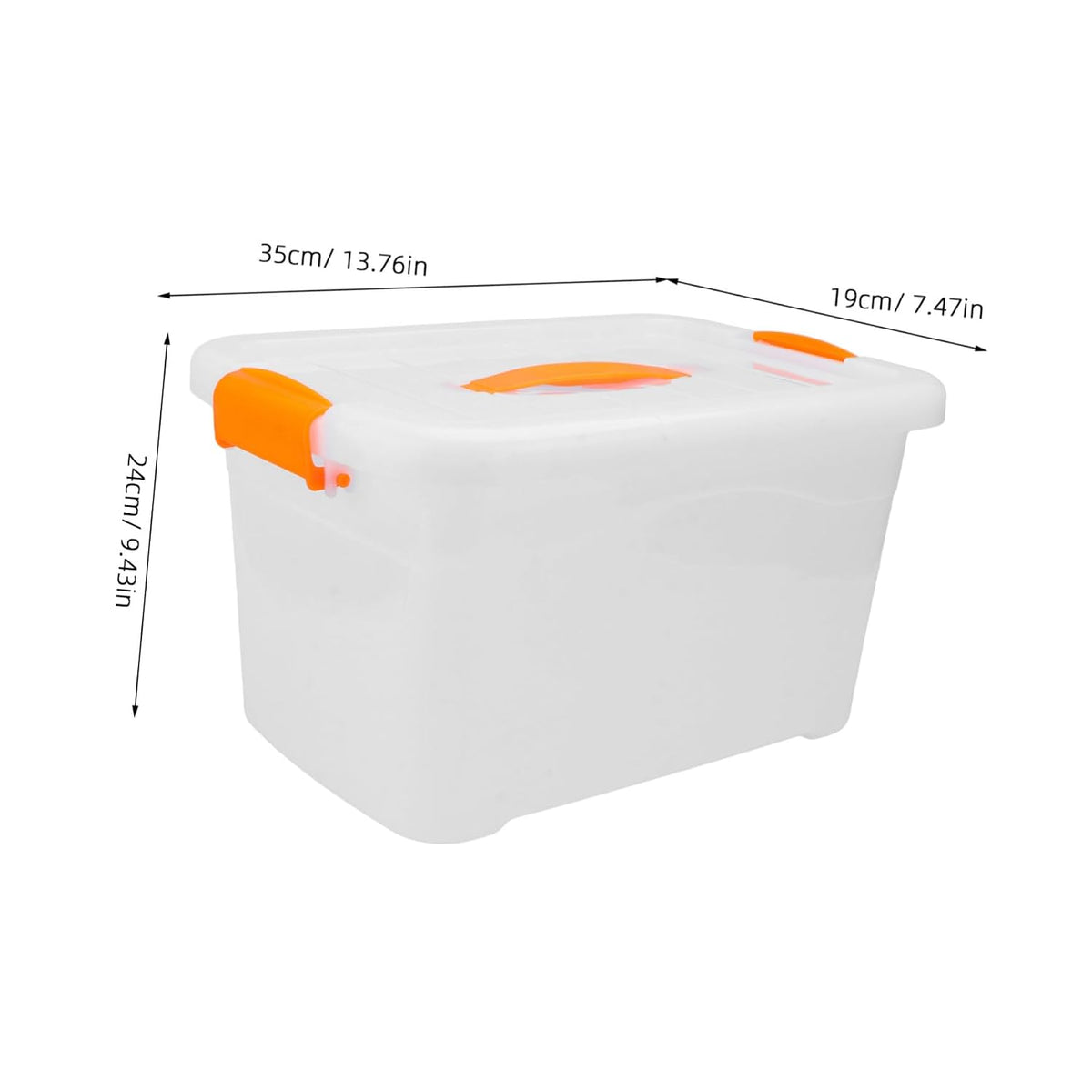 Large 10L Plastic Toy Storage Box Handle for Home Organization