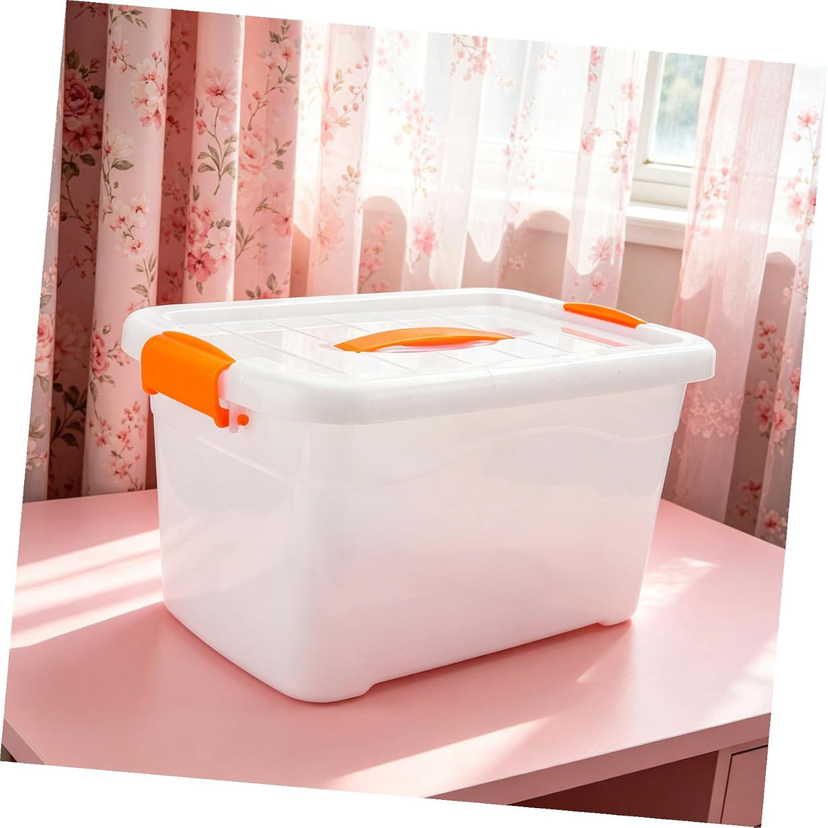 Large 10L Plastic Toy Storage Box Handle for Home Organization