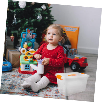 Large 10L Plastic Toy Storage Box Handle for Home Organization