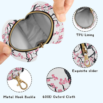 Beautiful Cherry Blossoms Baby Pacifier Holder Case, Dustproof Portable Storage Box for Diaper Bag Purse, Pacifier Storage Container for Boys & Girls