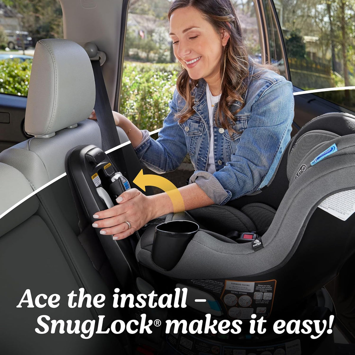 EasyTurn 360 2-in-1 Rotating Convertible Car Seat, 360 Degree Rotating Infant to Toddler Rotating Car Seat, 2 Modes Rear and Forward Facing, Slim Design, Solae