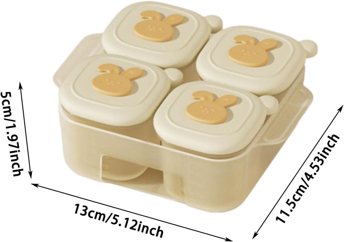 Food Freezer Tray,8 Pieces 40ml Storage Containers with Measurement Marks,Leakproof Silicone Freezer for Boys Girls Puree Breastmilk Dessert Snack Home Kitchen Camping (A)