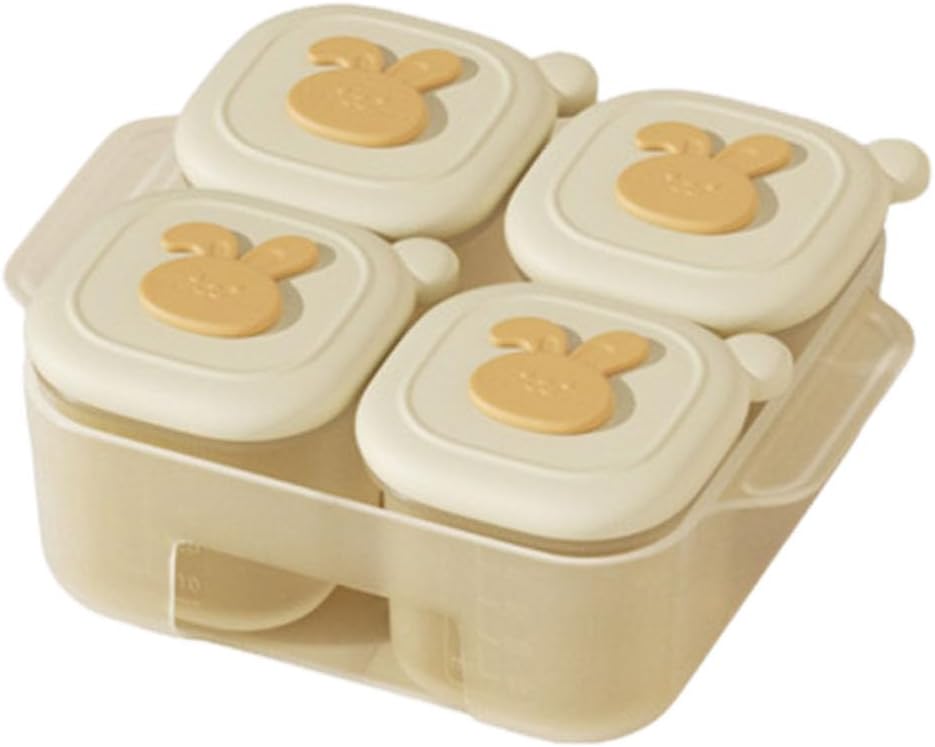 Food Freezer Tray,8 Pieces 40ml Storage Containers with Measurement Marks,Leakproof Silicone Freezer for Boys Girls Puree Breastmilk Dessert Snack Home Kitchen Camping (A)