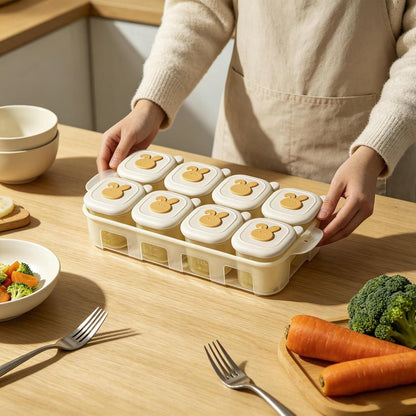 Food Freezer Tray,8 Pieces 40ml Storage Containers with Measurement Marks,Leakproof Silicone Freezer for Boys Girls Puree Breastmilk Dessert Snack Home Kitchen Camping (A)
