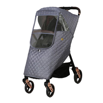 Owlike Universal Winter Baby Stroller Rain Cover Windproof Quilted Travel Weather Cover for Baby Stroller Pushchair
