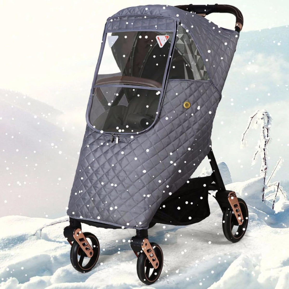 Owlike Universal Winter Baby Stroller Rain Cover Windproof Quilted Travel Weather Cover for Baby Stroller Pushchair