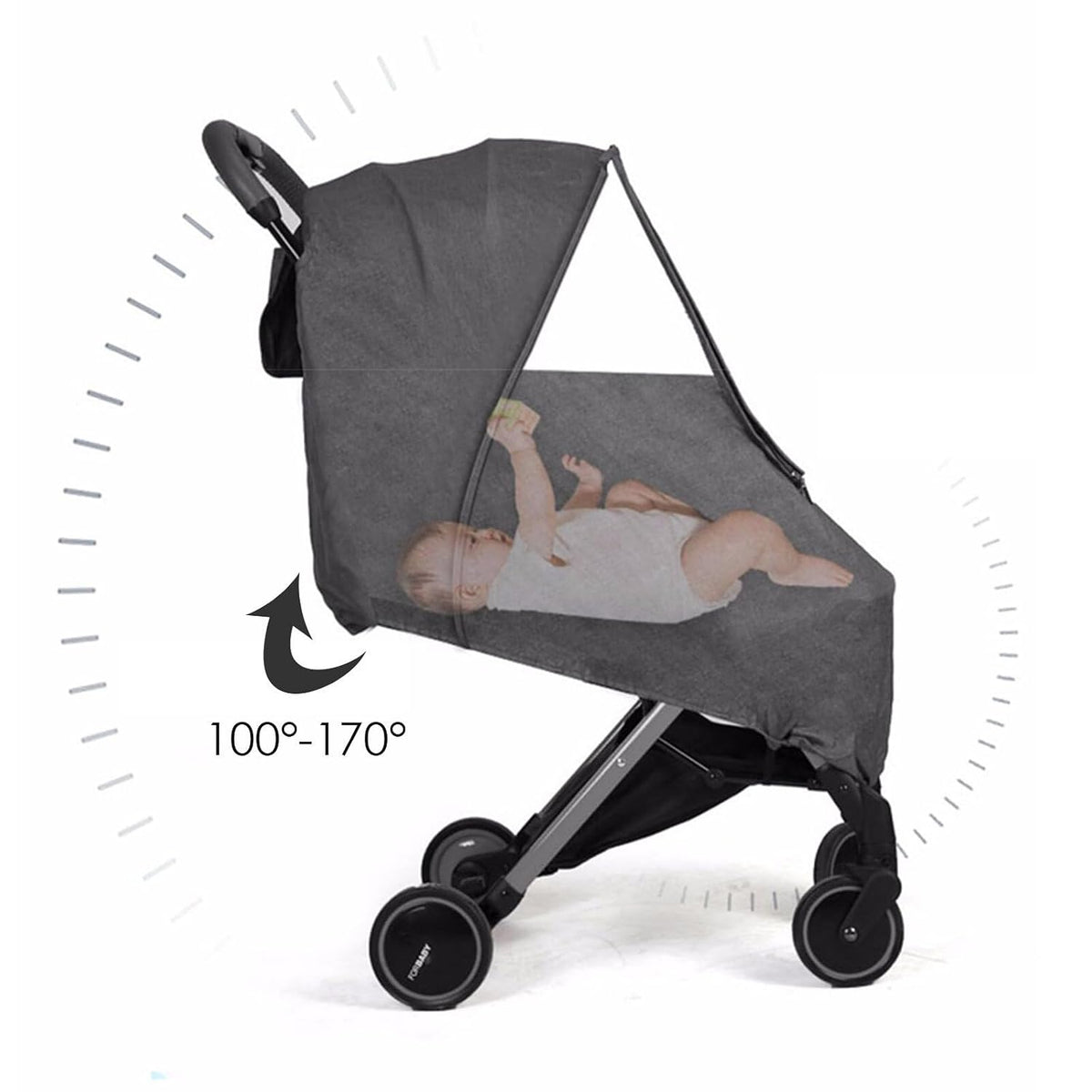 Owlike Universal Winter Baby Stroller Rain Cover Windproof Quilted Travel Weather Cover for Baby Stroller Pushchair