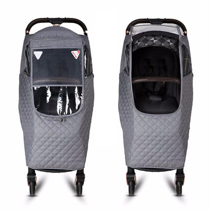 Owlike Universal Winter Baby Stroller Rain Cover Windproof Quilted Travel Weather Cover for Baby Stroller Pushchair