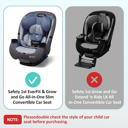 2PCS Car Seat Snack Tray with Cup Holder for Safety 1st EverFit & Grow and Go | Maxi-COSI Pria | Cosco All-in-One Car Seat, Car Seat Cup Holder Accessory, Dishwasher Safe, Black (Model C6577&C6474)