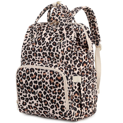 Baby Diaper Bag Backpack for Mom, Large Capacity Travel Nappy Bag for Boys & Girls with Stroller Straps (Corduroy Checkered Brown)