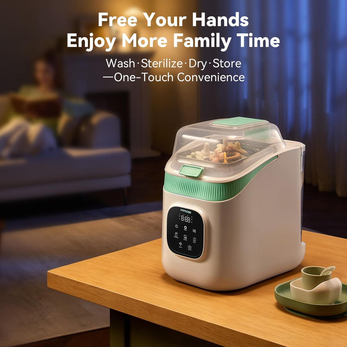 Baby Bottle Washer, Bottle Washer Pro, Sterilizer & Dryer,Baby Bottle Washer for Bottles, Pump Parts & Baby Essentials, Fast 19/49min Wash Cycles with 90 Detergent Tablets - Effortless, Time-Saving