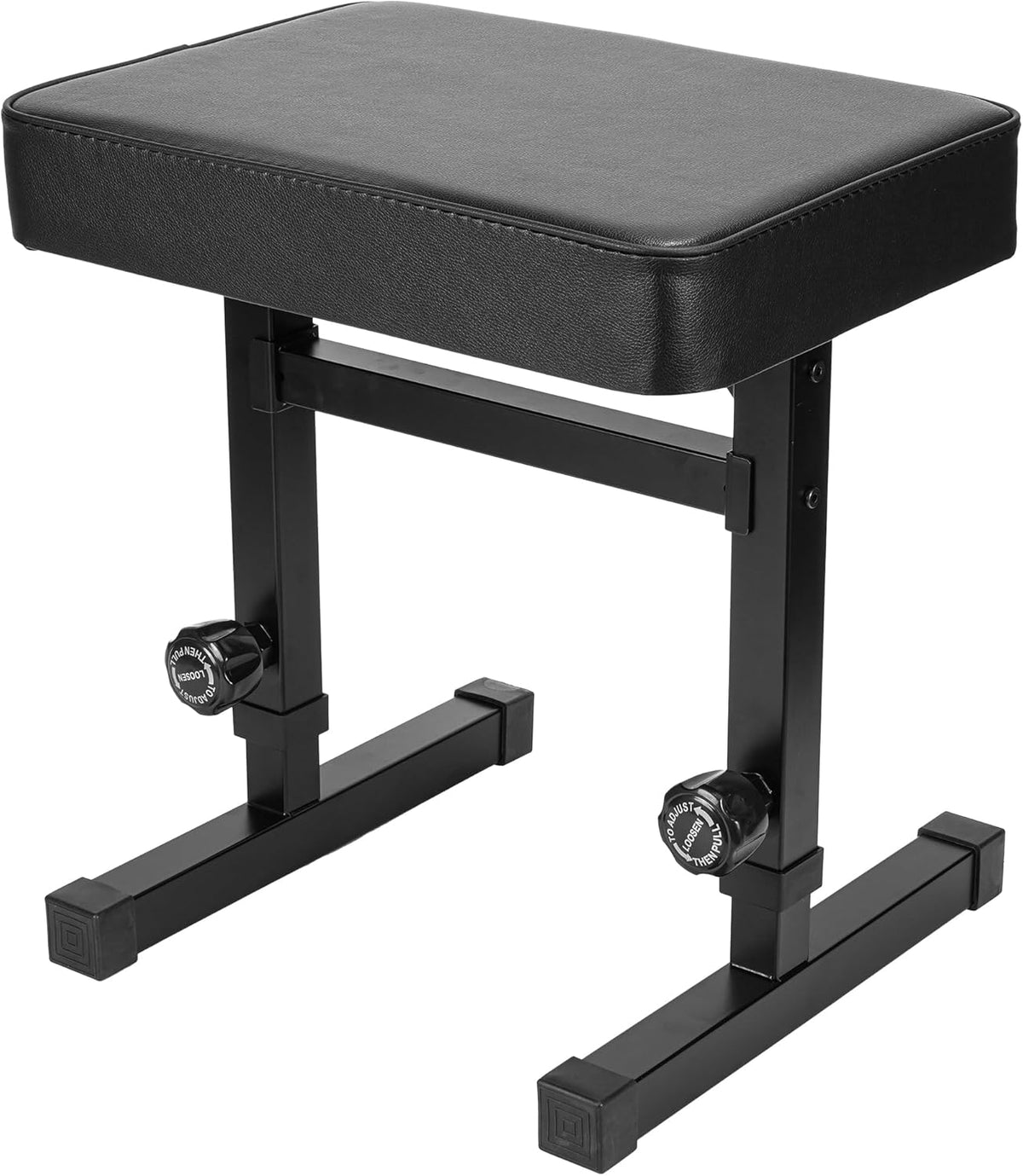 Hydraulic Piano Bench Adjustable Stool, Heavy Duty Music Keyboard Bench Seat for Piano Keyboard Stand with Black Padded Cushion for Musicians Piano Stool Chair Automatic Height Adjustment