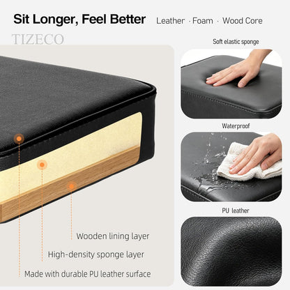 Hydraulic Piano Bench Adjustable Stool, Heavy Duty Music Keyboard Bench Seat for Piano Keyboard Stand with Black Padded Cushion for Musicians Piano Stool Chair Automatic Height Adjustment