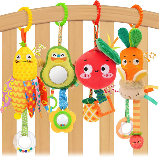Carseat Toys Hanging for 0-6 Months Baby Stroller Hanging Toy for Sensory