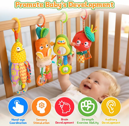 Carseat Toys Hanging for 0-6 Months Baby Stroller Hanging Toy for Sensory
