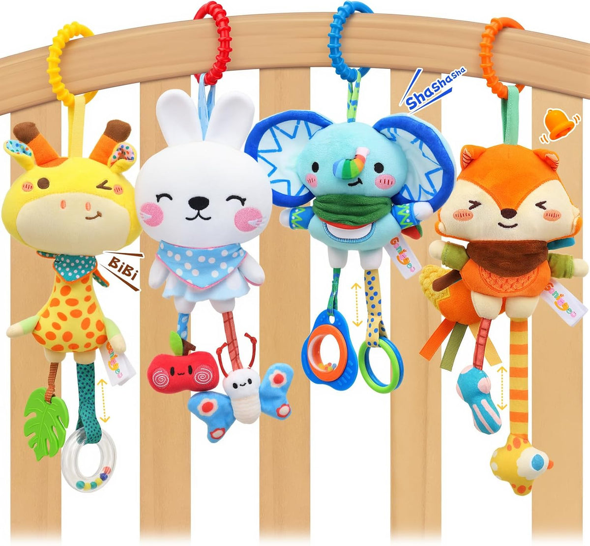 Carseat Toys Hanging for 0-6 Months Baby Stroller Hanging Toy for Sensory