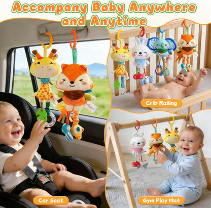 Carseat Toys Hanging for 0-6 Months Baby Stroller Hanging Toy for Sensory
