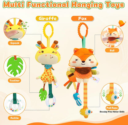 Carseat Toys Hanging for 0-6 Months Baby Stroller Hanging Toy for Sensory