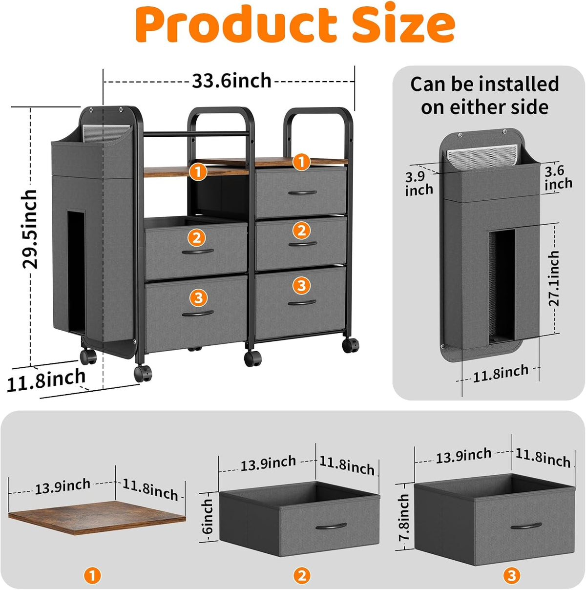 Baby Diaper Caddy Organizer Cart - Baby Organizers and Storage