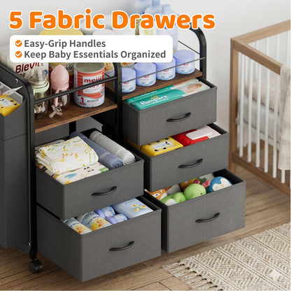 Baby Diaper Caddy Organizer Cart - Baby Organizers and Storage