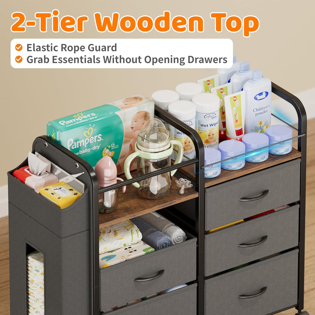 Baby Diaper Caddy Organizer Cart - Baby Organizers and Storage