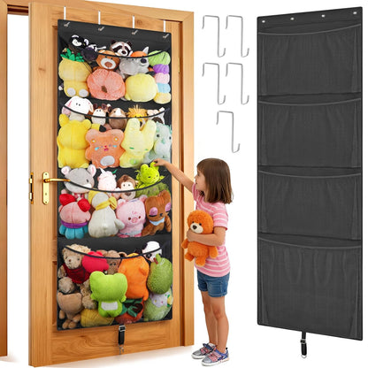 Over Door Stuffed Animal Storage, Hanging Plush Toy Organizer Holder