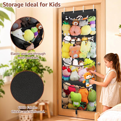 Over Door Stuffed Animal Storage, Hanging Plush Toy Organizer Holder
