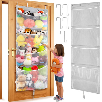 Over Door Stuffed Animal Storage, Hanging Plush Toy Organizer Holder